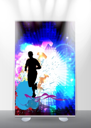 Banner stand displayのイラスト素材