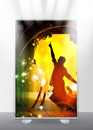 Banner stand displayのイラスト素材