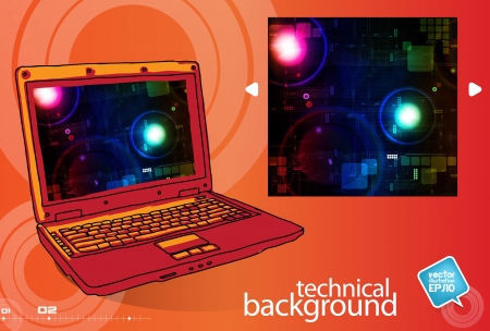 Futuristic technical backgroundのイラスト素材