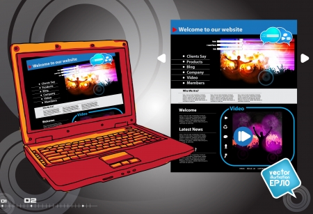 Website templateのイラスト素材