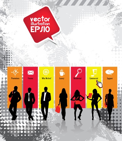 Group of business and office peopleのイラスト素材