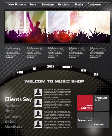 Website templateのイラスト素材