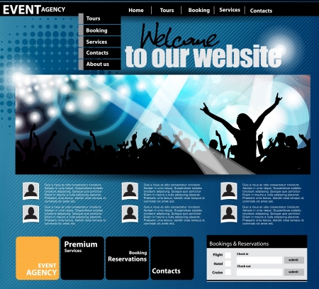 Music Website Templateのイラスト素材