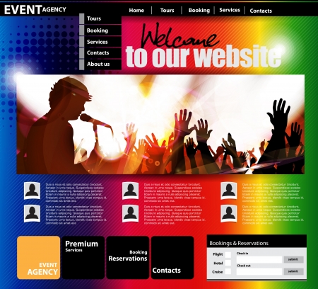 Music Website Templateのイラスト素材
