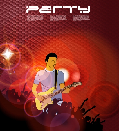 Crowd in front of a stage  Vectorのイラスト素材