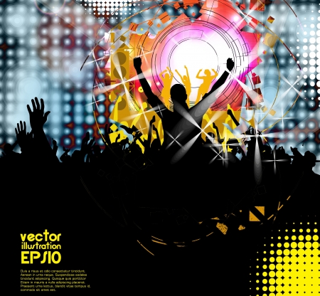 Party dance illustration designのイラスト素材