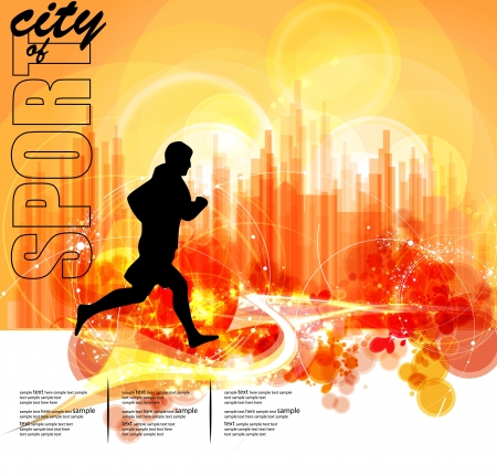 Runner. City sport. Vectorのイラスト素材