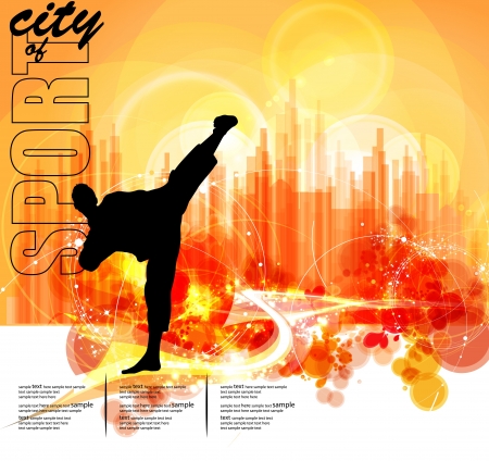 Karate. Vector illustrationのイラスト素材