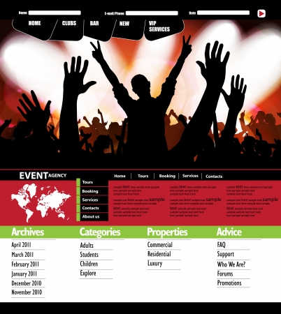 Music event website.のイラスト素材