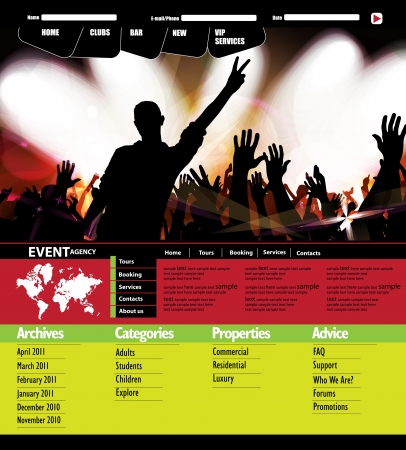 Music event website.のイラスト素材