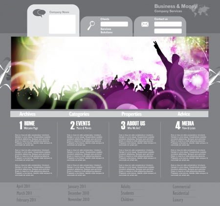 Web site design template, vector. のイラスト素材