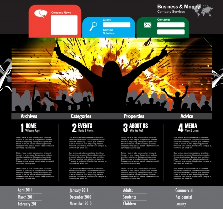Web site design template, vector. のイラスト素材