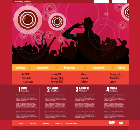 Web site design template, vector. のイラスト素材