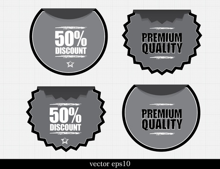 Set of Premium Quality Labels のイラスト素材