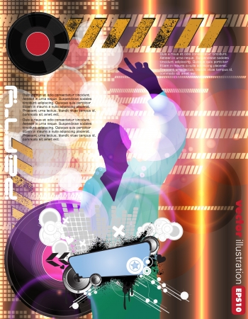 Party People Vector Backgroundのイラスト素材