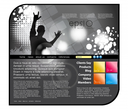 Website music templateのイラスト素材