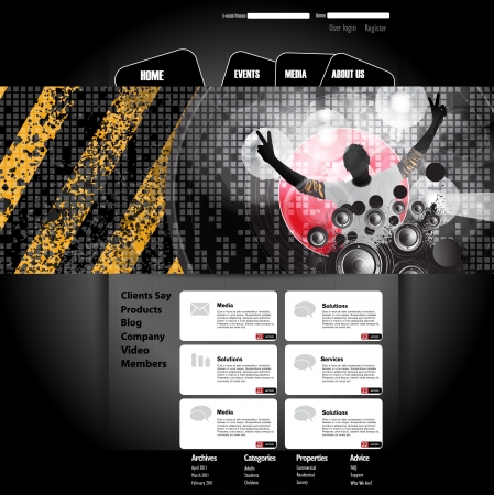 Website Templateのイラスト素材