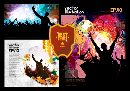 Discotheque illustration setのイラスト素材