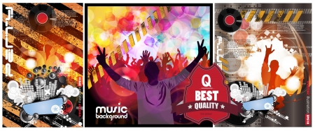 Set of urban music illustration のイラスト素材