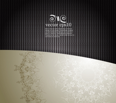 Elegant background with floral ornament  Vectorのイラスト素材