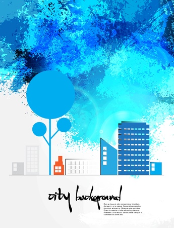 Creative urban landscapeのイラスト素材