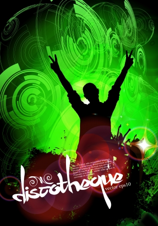 Crowd at the music concert のイラスト素材