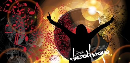 Dance party  illustrationのイラスト素材