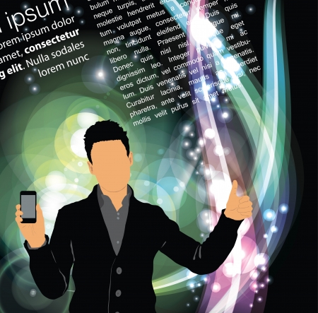 Man using smartphone  Vector のイラスト素材