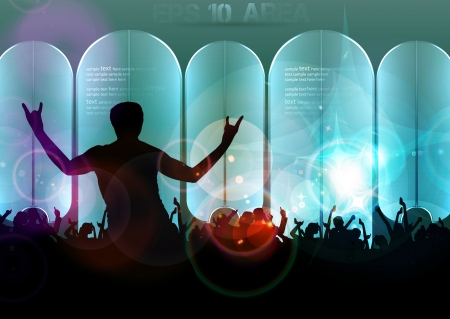 EPS10 party people vector background のイラスト素材