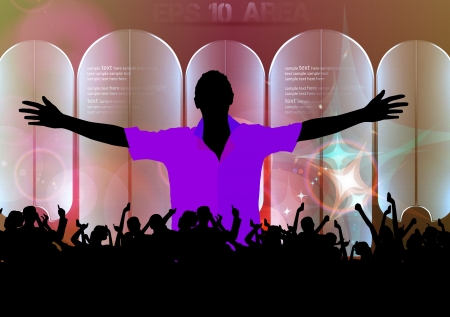 EPS10 party people vector background のイラスト素材