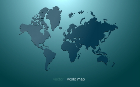 Vector world map illustration のイラスト素材