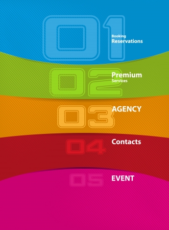 Number banners template のイラスト素材