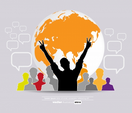 Social media concept  Vector のイラスト素材