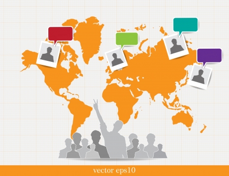 Social Media and network illustration  vectorのイラスト素材