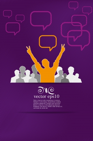 Social Media and network illustration  vectorのイラスト素材