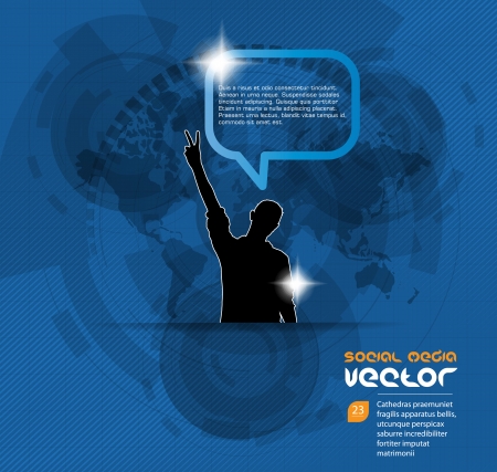 Social media concept  Vector のイラスト素材