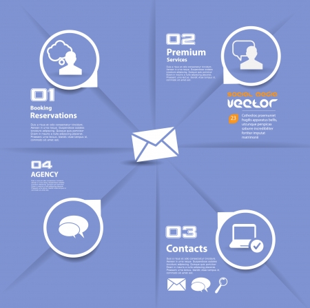 Social media concept  Vectorのイラスト素材