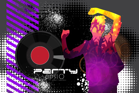 Music party  Dancing people のイラスト素材