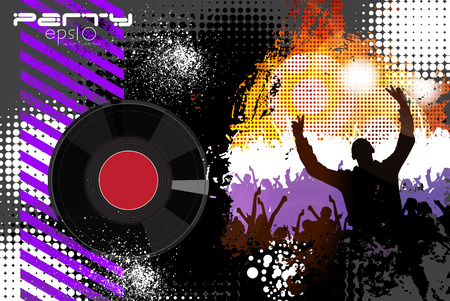 Music party  Dancing people のイラスト素材