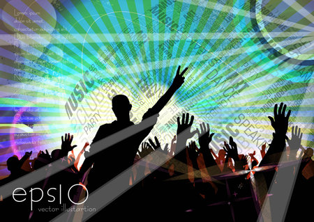 Music party  Dancing people のイラスト素材