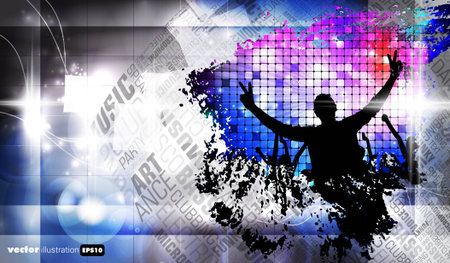 Music party  Dancing people のイラスト素材