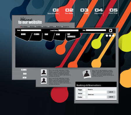 Website Templateのイラスト素材