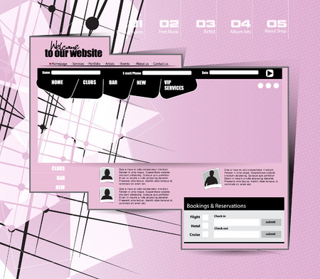 Website Templateのイラスト素材