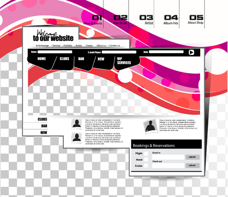 Website Templateのイラスト素材