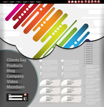 Website Templateのイラスト素材