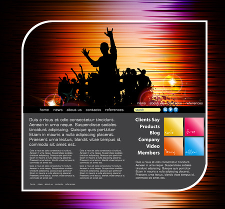 Website Templateのイラスト素材