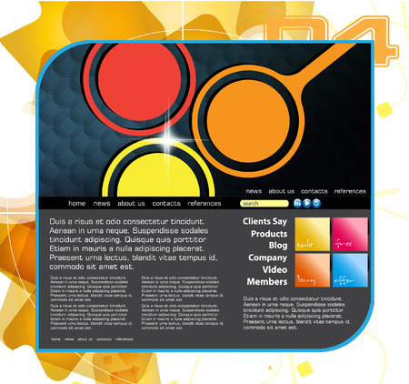 Website Template  Editableのイラスト素材