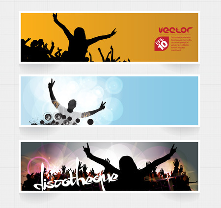 Music banners set のイラスト素材