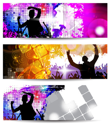 Music banners set のイラスト素材