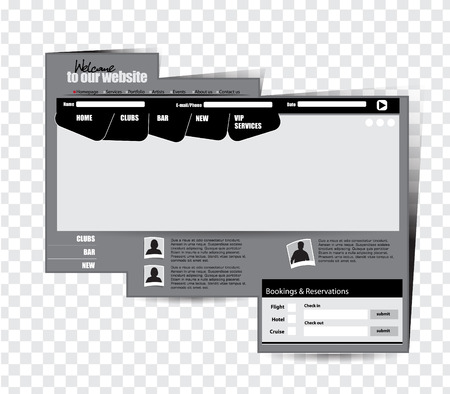 Website Template  Vector のイラスト素材